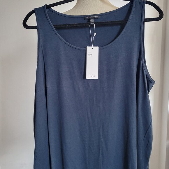 Eileen Fisher Tops - NWT- Eileen Fisher Women’s Teal Green Sleeveless Tunic Top (Size: XL)